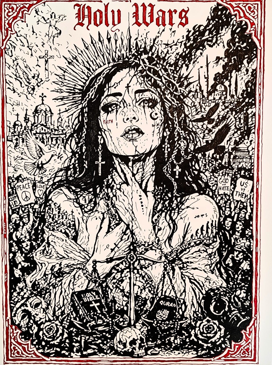 Faith and conflict artwork